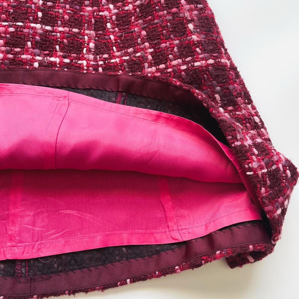 Women's Y2K Betsey Johnson Red and Pink Tweed Dress Size XS/Small - Picture 5 of 10